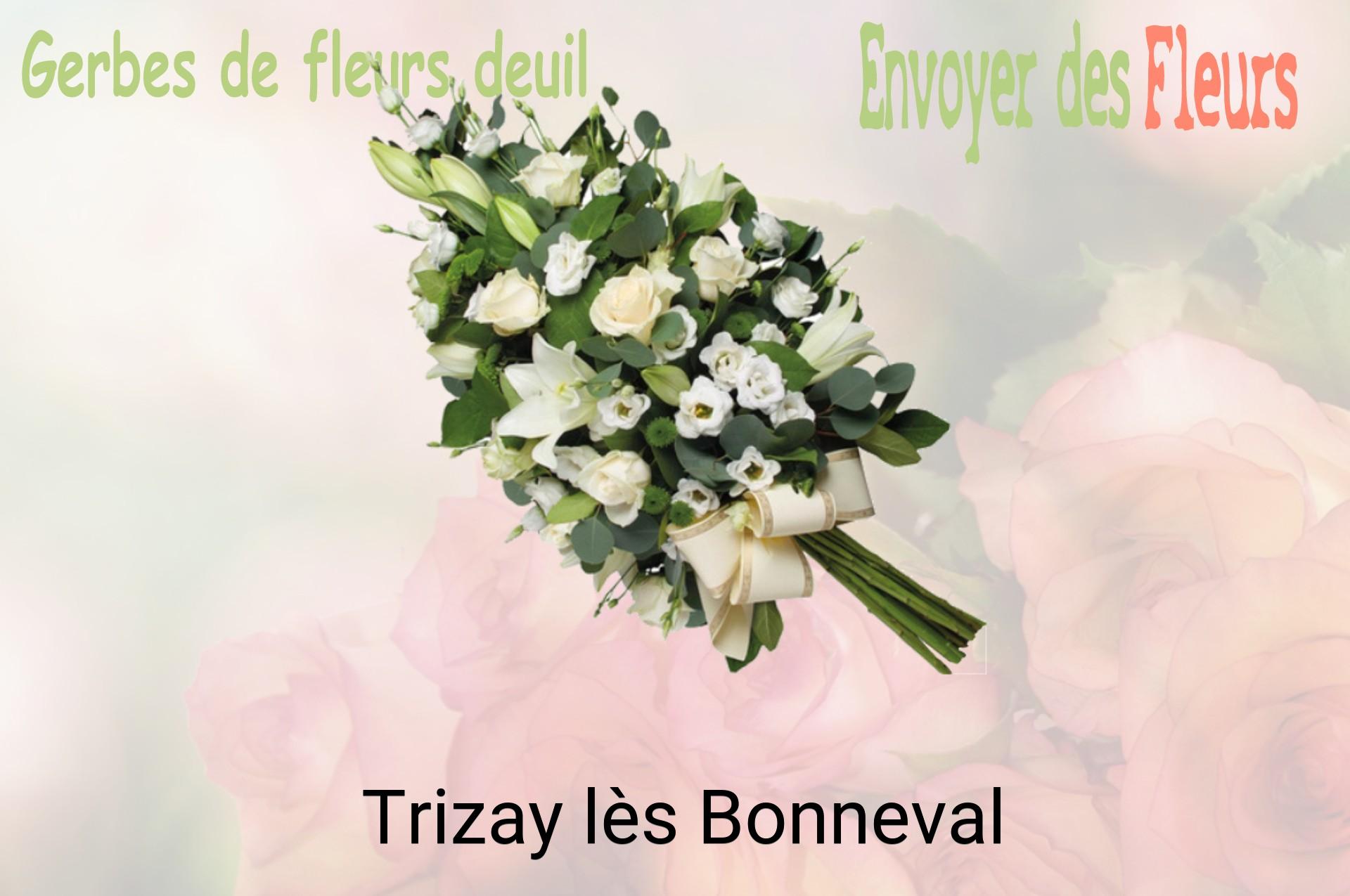 Gerbe de fleurs de deuil livrée à Trizay-lès-Bonneval